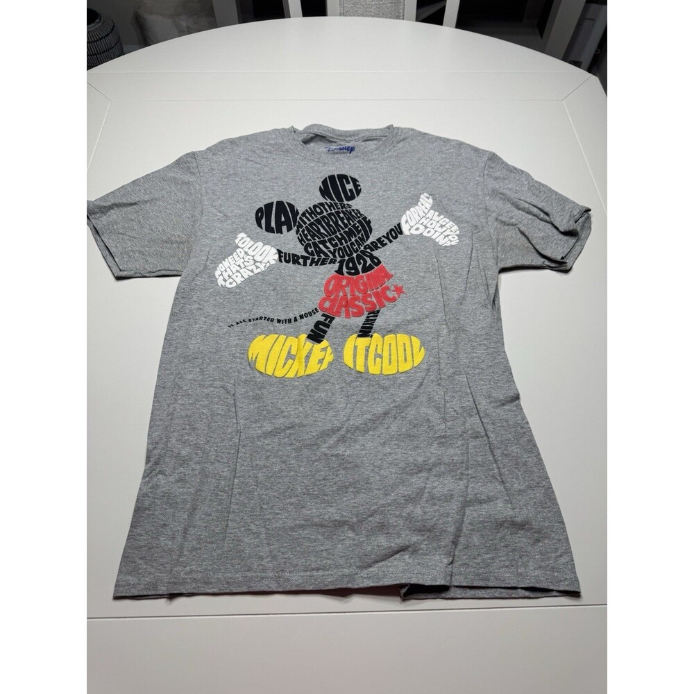 Disney Mickey Mouse Original Classic Gray T shirt Medium - Play Nice